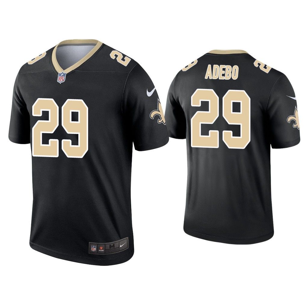 Men New Orleans Saints #29 Paulson Adebo Nike Black Inverted Legend NFL Jersey